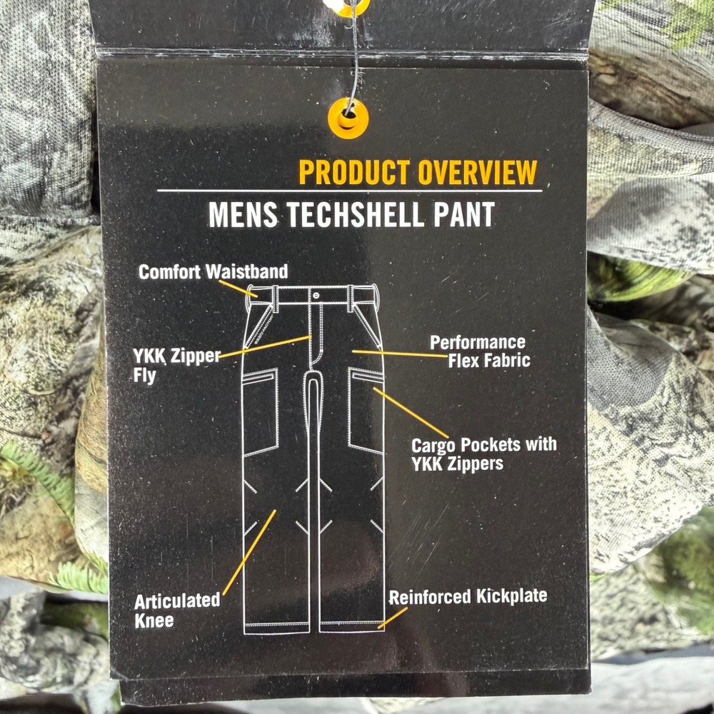 Mossy Oak Mountain Country Techshell Pants Mens XL 40/42 Camo Hunting TP1149 - Picture 3 of 15